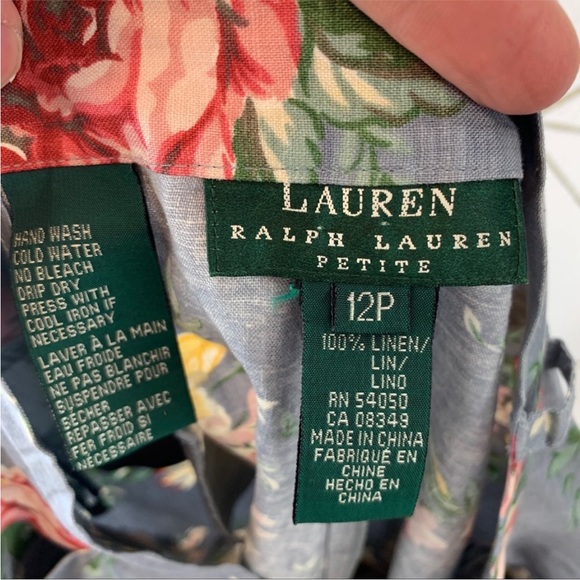 Vintage Retro Ralph Lauren Floral Top and Shorts Set - Picture 7 of 10